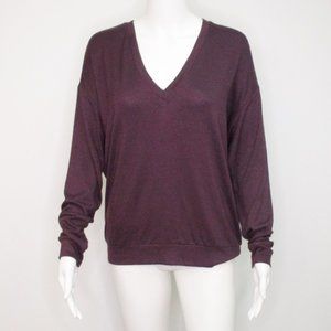 Wilfred Free V Neck Lightweight Sweater Plum Small